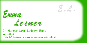 emma leiner business card